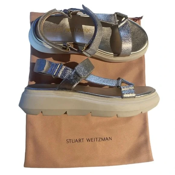 Stuart Weitzman Shoes Stuart Weitzman Zoelie Silver Metallic